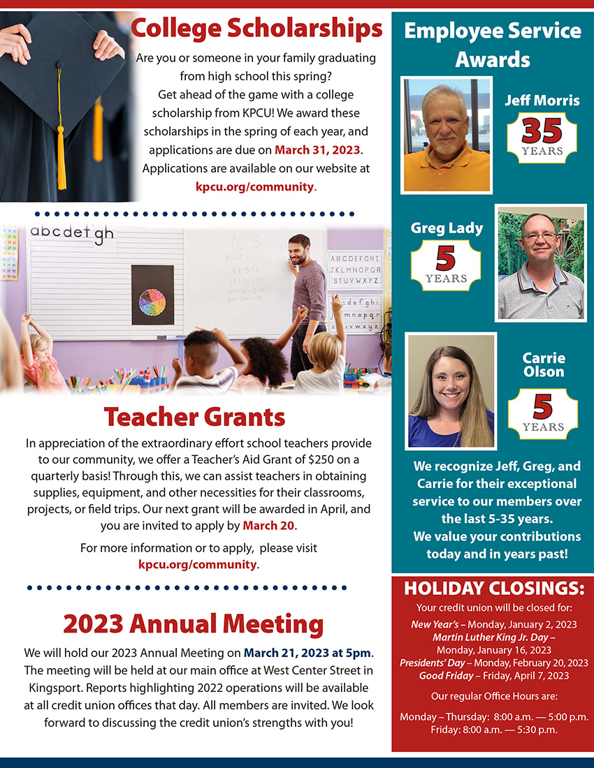 Winter 2023 Newsletter pg 2
